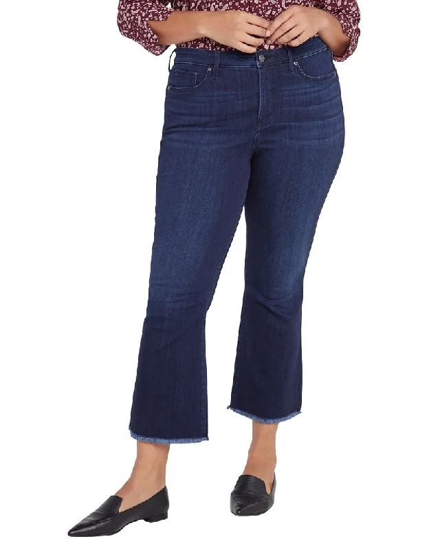 NYDJ Plus Fiona Slim Flare Court Ankle Cut Jean Trendy Skinny Fit Jeans