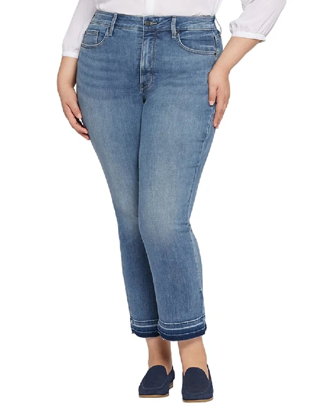 NYDJ Plus Marilyn Fantasy High-Rise Ankle Jean Trendy Layered Pocket Jeans