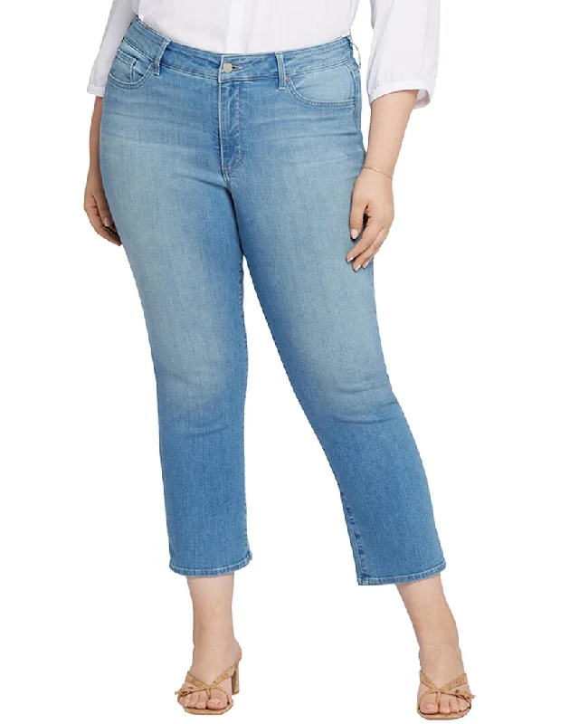 NYDJ Plus Marilyn Mesmerize Ankle Jean Stylish Paperbag Waist Denim