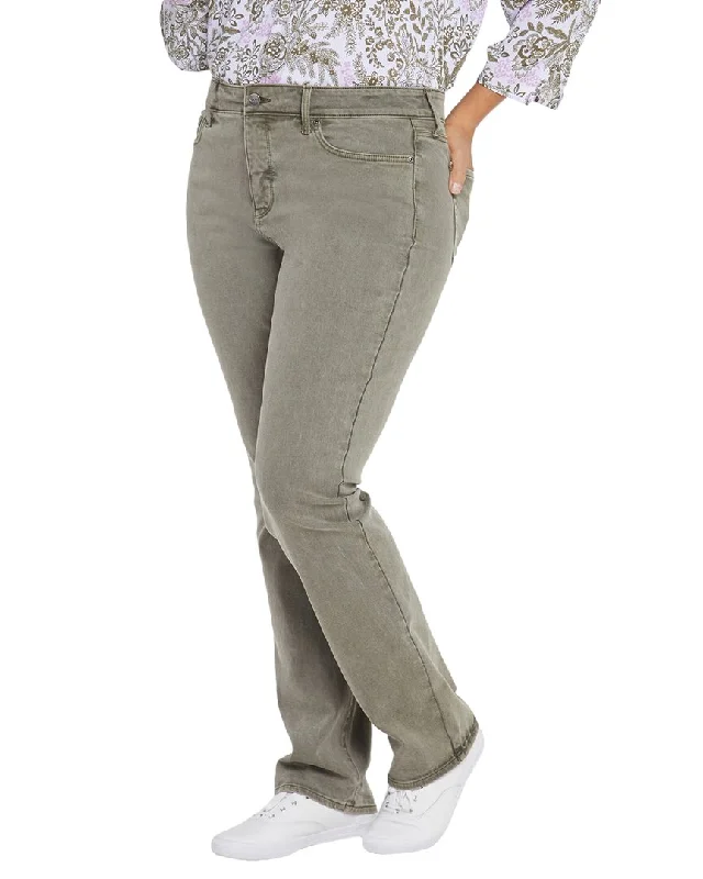 NYDJ Plus Marilyn Moss Pigment Straight Jean Stylish Bootcut Denim Jeans