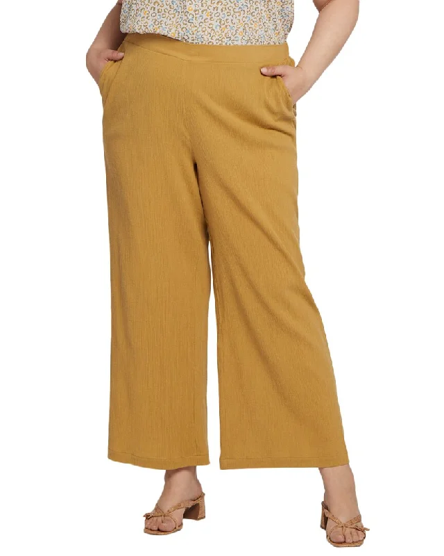 NYDJ Plus Olive Oil Straight Leg Jean Stylish High-Rise Mom Jeans