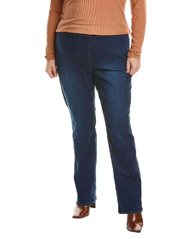 NYDJ Plus Pull-On Cooper Straight Jean Casual Wide-Legged Denim Jeans