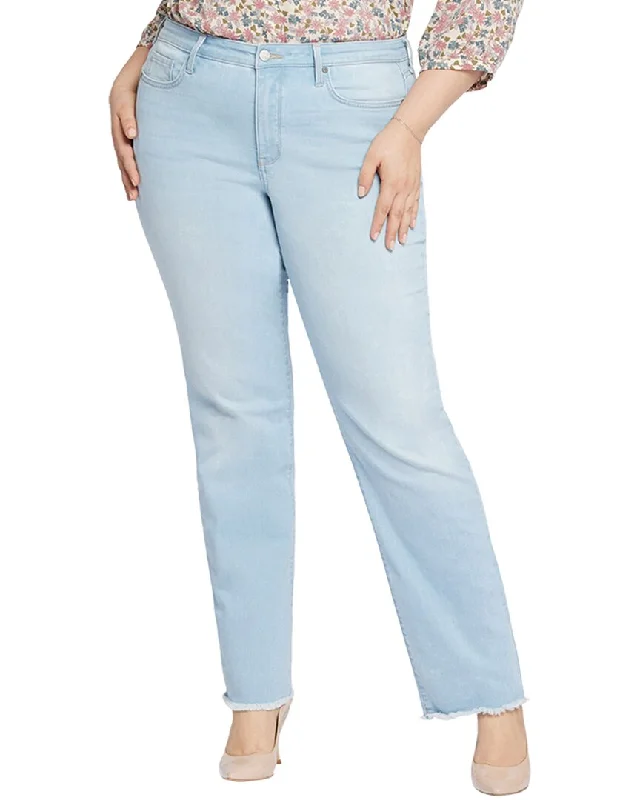 NYDJ Plus Relaxed Brightside Straight Leg Jean Cozy Relaxed Fit Denim Jeans