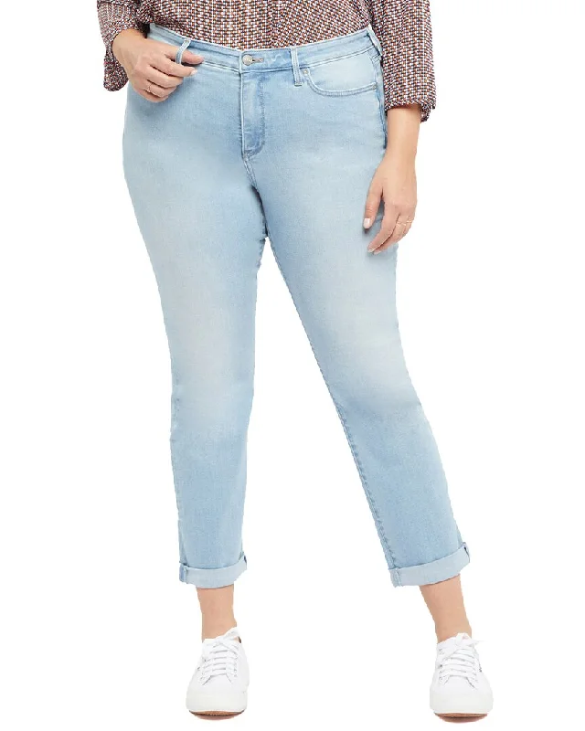 NYDJ Plus Sheri Slim Ankle NorthStar Jean Chic Rolled Cuff Denim Jeans
