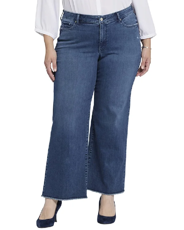NYDJ Plus Teresa Riverwalk Ankle Jean Trendy Flared Leg Jeans