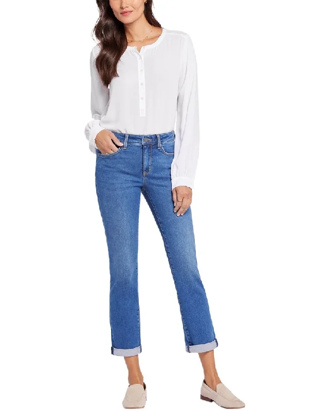 NYDJ Sheri Rockford Slim Ankle Jean Trendy Low-Rise Slim Jeans