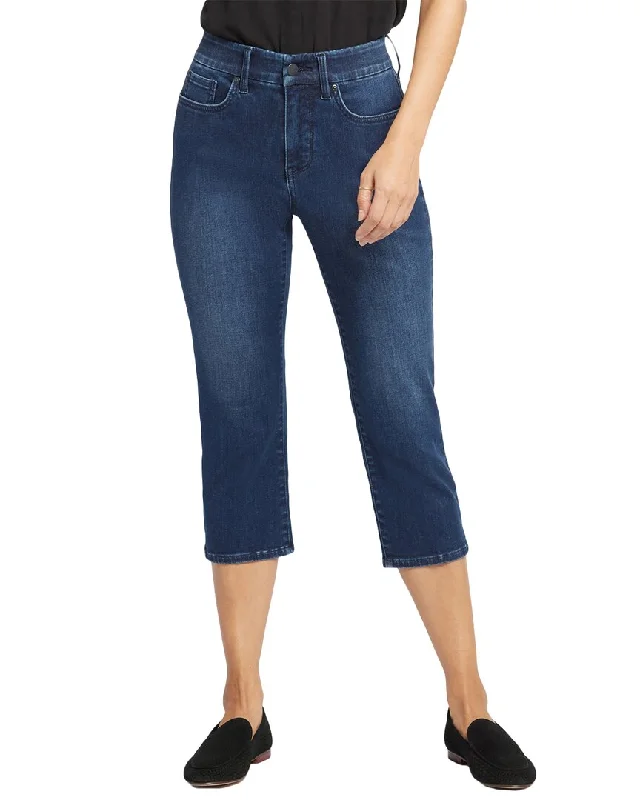 NYDJ Waist Match Slim Straight Crop Prospect Jean Trendy Low-Rise Bootcut Jeans