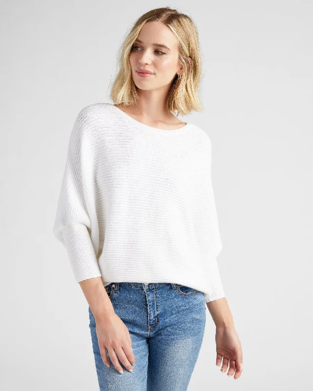 Oversize Dolman Sleeve Sweater Notch Collar Peter Pan Collar Cowl Neck