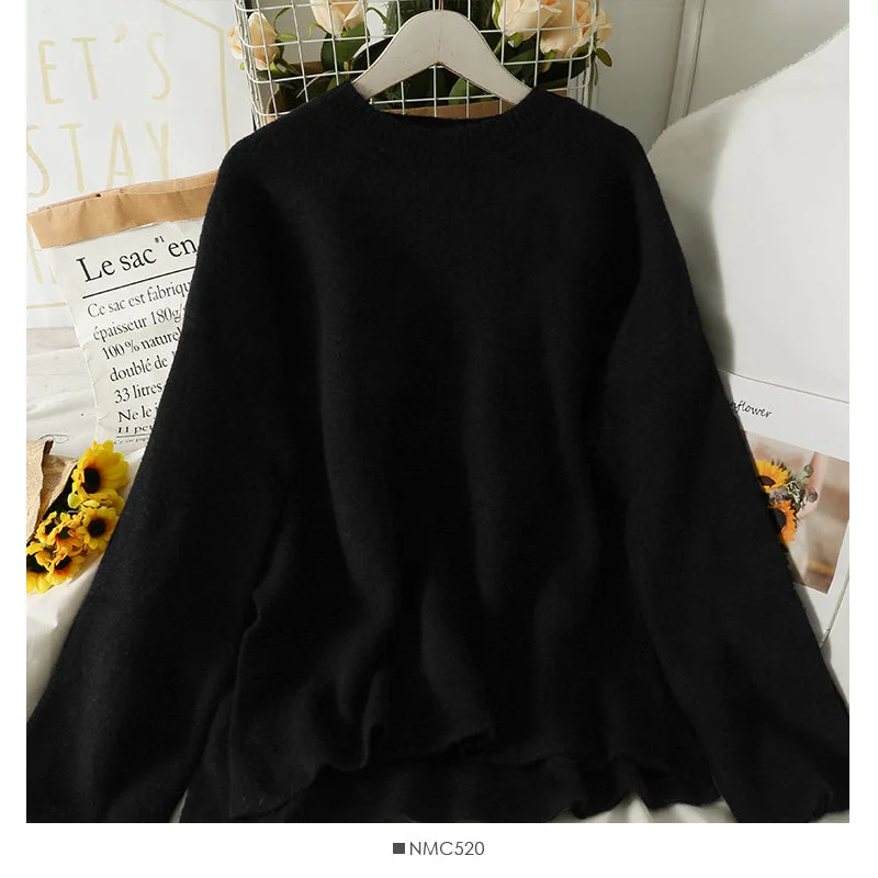 Retro loose and thin medium and long split Pullover Sweater for women 2081 Satin Fabric Silk Fabric Chiffon Fabric Retro loose and thin medium and long split Pullover Sweater for women 2081 Satin Fabric Silk Fabric Chiffon Fabric