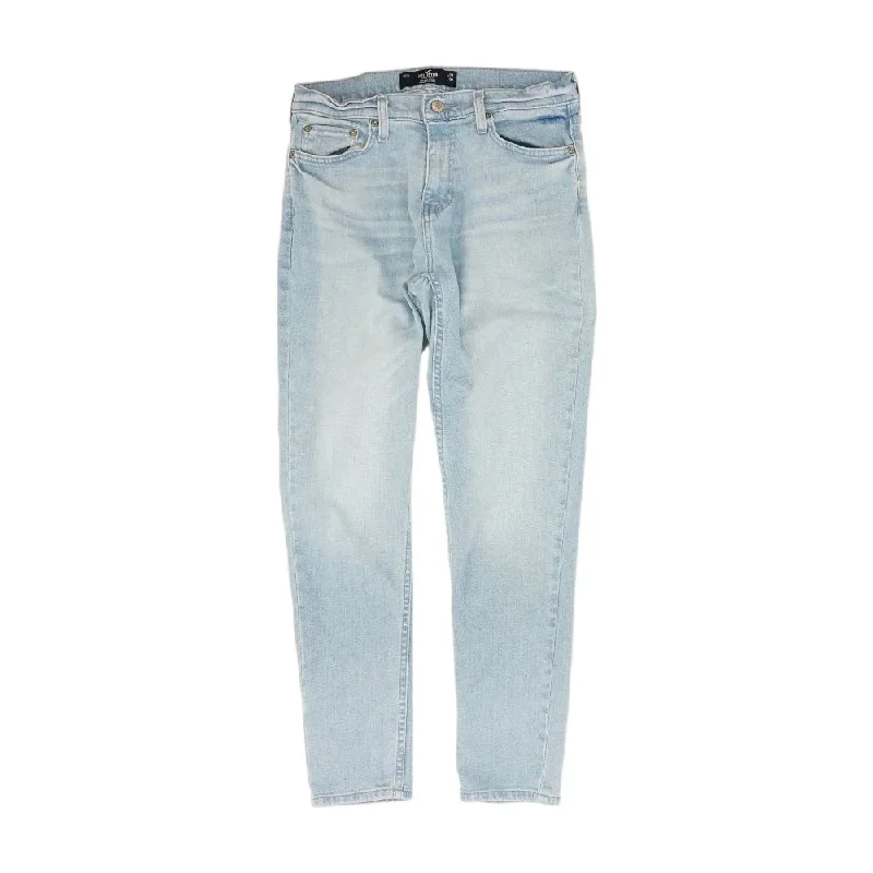 Solid Skinny Jeans Stylish Paperbag Waist Denim