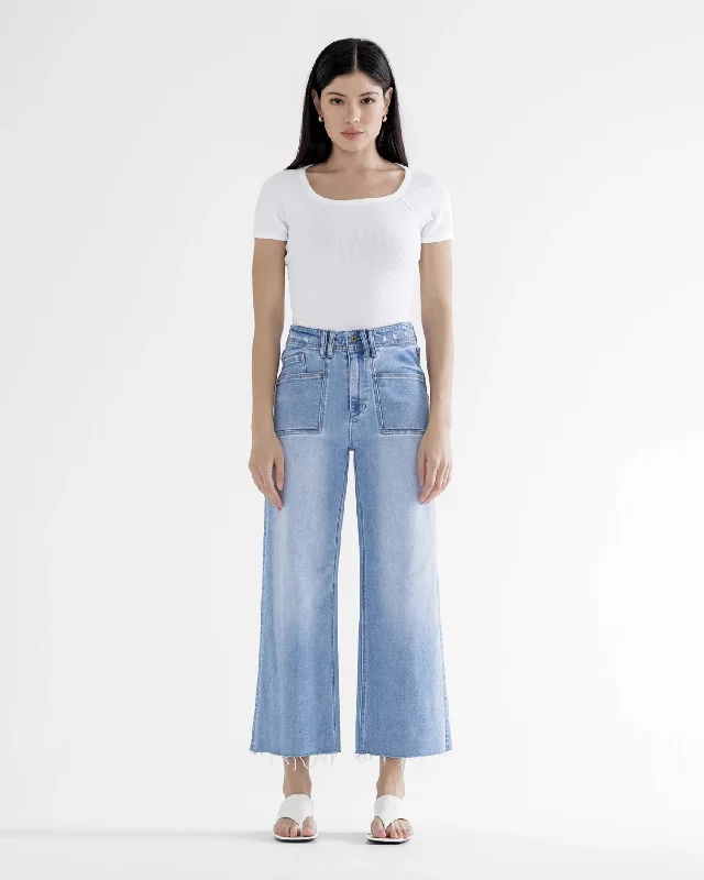 Super High Rise Wide Leg Jeans Stylish Slim Fit Denim