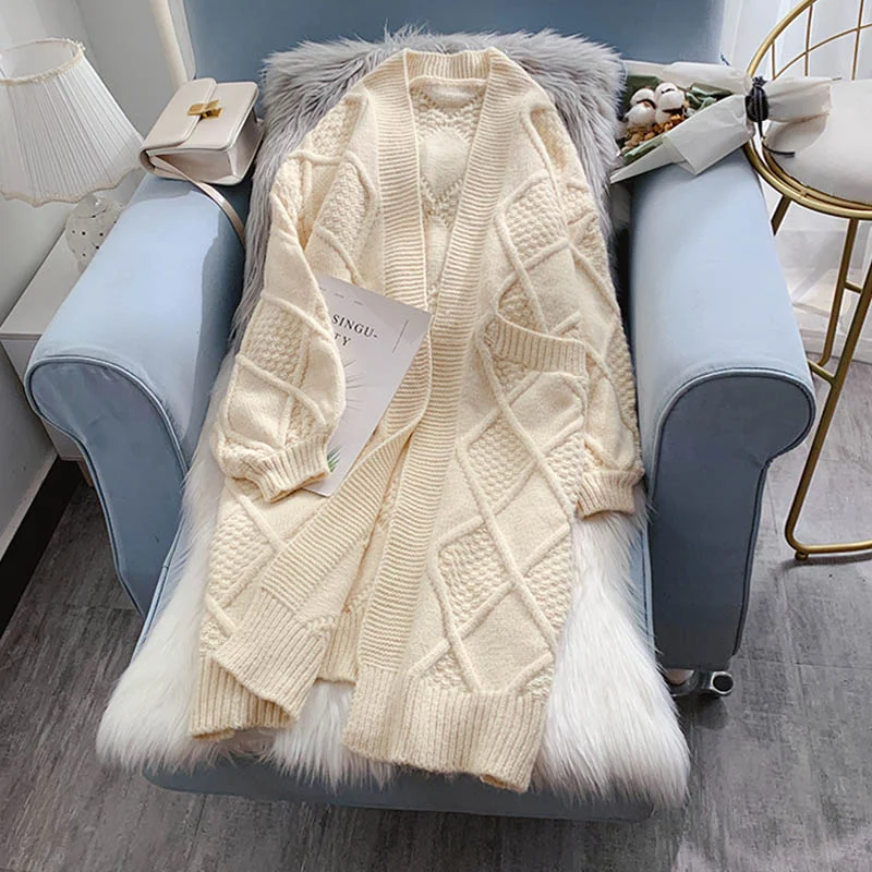 Sweater cardigan female loose lazy wind thickened thick thread twist 4933 Cotton Fabric Linen Fabric Terry Fabric Sweater cardigan female loose lazy wind thickened thick thread twist 4933 Cotton Fabric Linen Fabric Terry Fabric