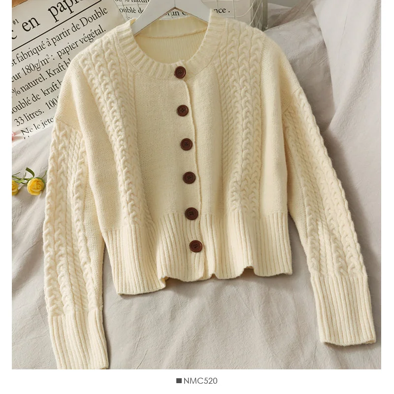 Sweater coat women's autumn long sleeve versatile slim knit 1987 Solid Print Embellished Sweater coat women's autumn long sleeve versatile slim knit 1987 Solid Print Embellished