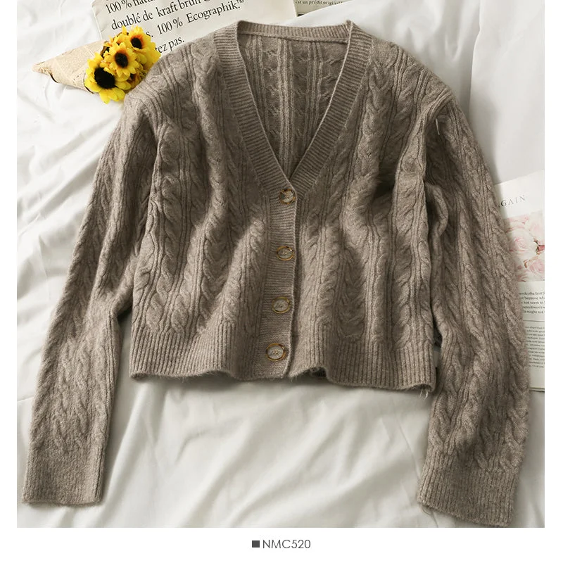 Sweater women's Linen single breasted V-neck 1858 Front Pockets Side Pockets Patch Pockets Sweater women's Linen single breasted V-neck 1858 Front Pockets Side Pockets Patch Pockets