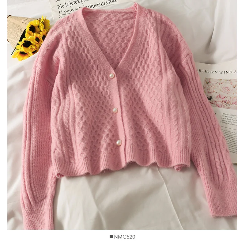 Sweater women's Plaid loose thin solid color sweater Korean V-neck 1884 Iron Safe Non-Iron Wrinkle Free Sweater women's Plaid loose thin solid color sweater Korean V-neck 1884 Iron Safe Non-Iron Wrinkle Free