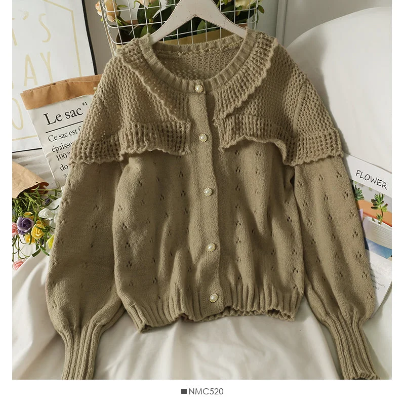 Sweater women's round neck single breasted long sleeved sweater 1893 Beaded Sweater Sequined Faux Fur Sweater women's round neck single breasted long sleeved sweater 1893 Beaded Sweater Sequined Faux Fur