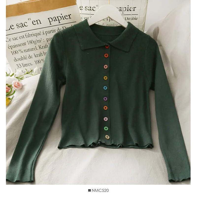 Sweet wind color single breasted Polo neck slim fit sweater 1907 Collared Crew Neck Turtle Neck Sweet wind color single breasted Polo neck slim fit sweater 1907 Collared Crew Neck Turtle Neck