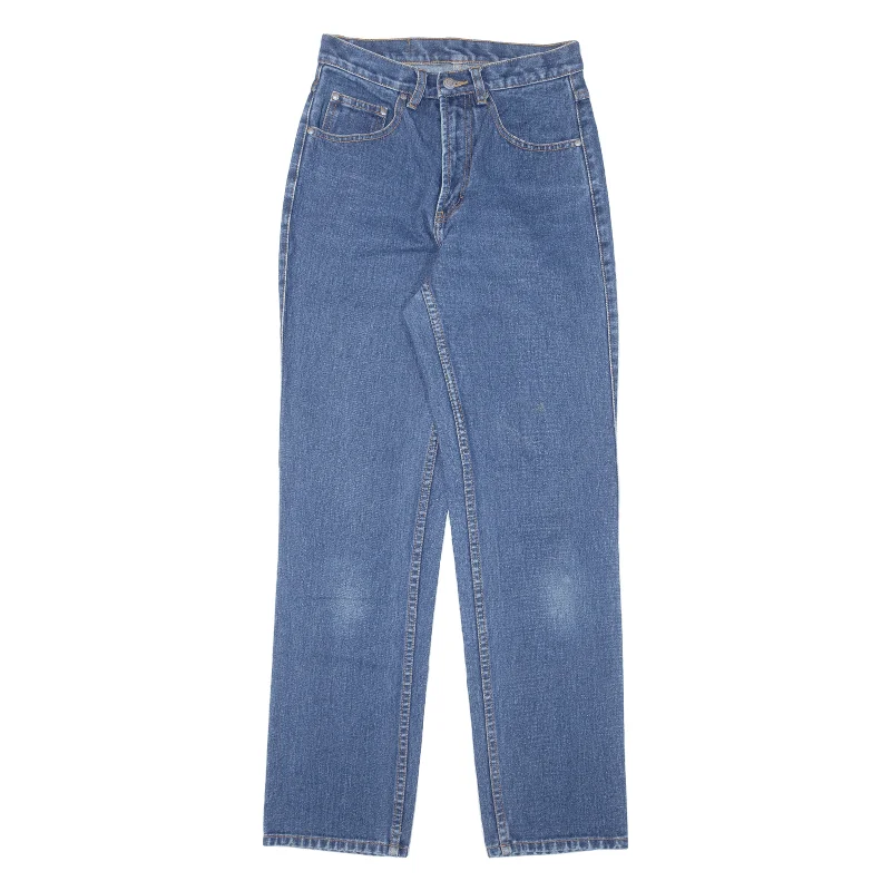 TEDDY'S Jeans Blue 90s Denim Slim Straight Womens W25 L30 Comfortable Stretch Denim Jeans