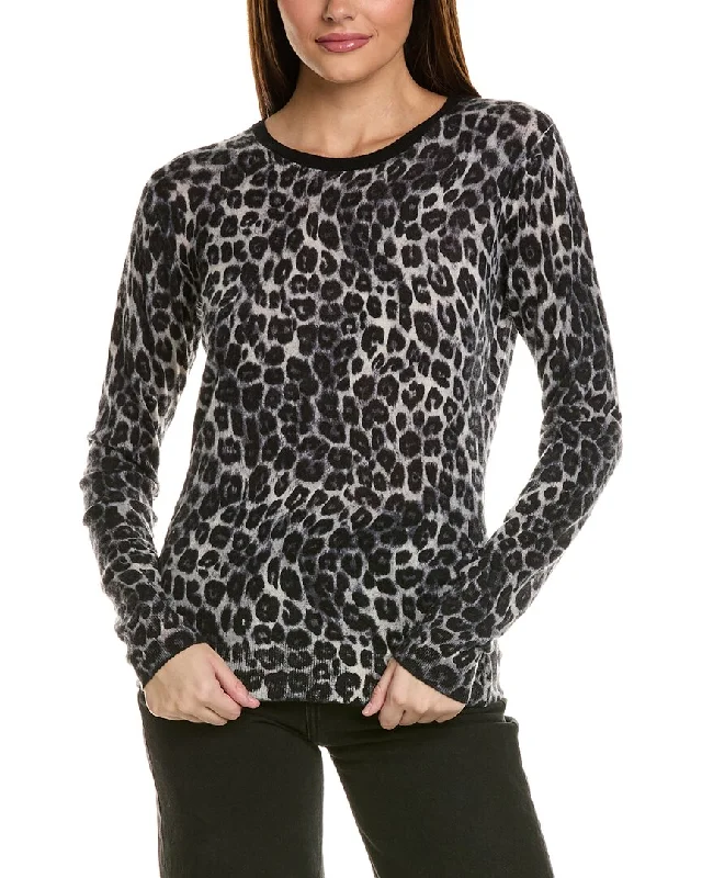 The Kooples Cashmere Sweater Striped Floral Plaid