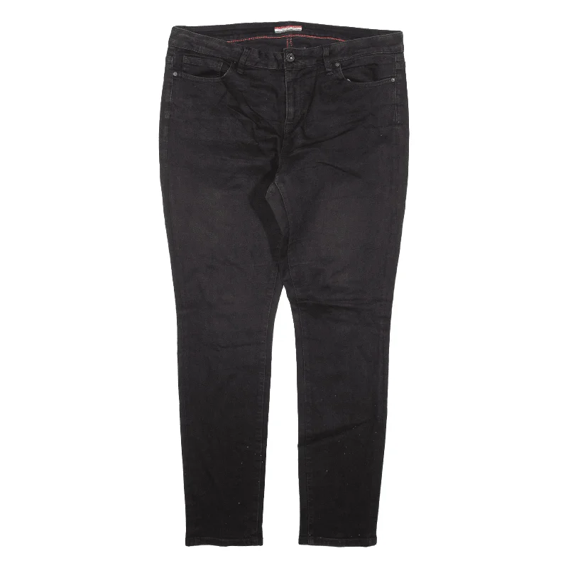 TOMMY HILFIGER Jeans Black Denim Slim Skinny Womens W35 L29 Fashionable Straight Fit Denim TOMMY HILFIGER Jeans Black Denim Slim Skinny Womens W35 L29 Fashionable Straight Fit Denim