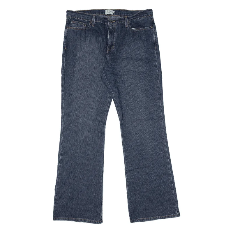 TOMMY HILFIGER Jeans Blue Denim Regular Flared Womens W34 L32 Fashionable Raw Hem Bootcut Jeans