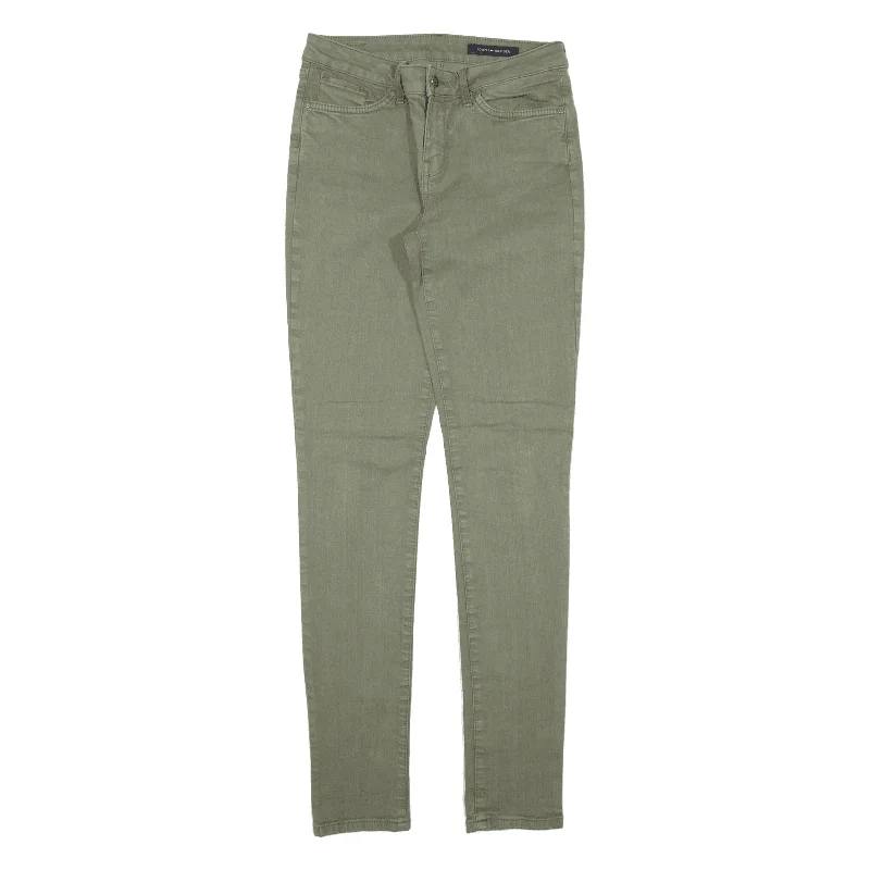 TOMMY HILFIGER Jeans Green Denim Slim Skinny Womens W27 L30 Casual Loose Fit Jeans