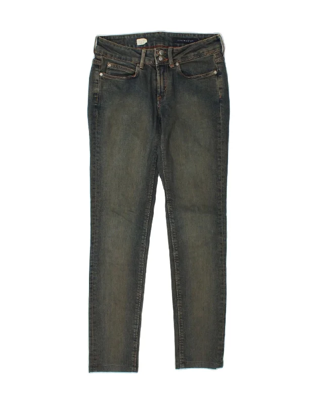 TOMMY HILFIGER Womens Milan Slim Jeans W25 L27 Blue Cotton Trendy Wide-Leg High-Waist Denim TOMMY HILFIGER Womens Milan Slim Jeans W25 L27 Blue Cotton Trendy Wide-Leg High-Waist Denim
