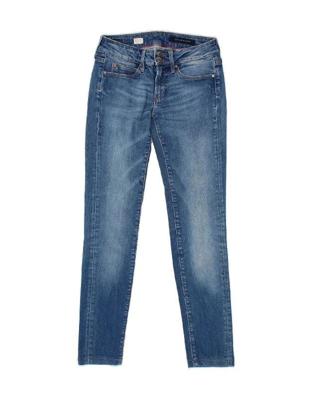 TOMMY HILFIGER Womens Milan Slim Jeans W25 L28 Blue Trendy Wide-Leg High-Waist Denim TOMMY HILFIGER Womens Milan Slim Jeans W25 L28 Blue Trendy Wide-Leg High-Waist Denim