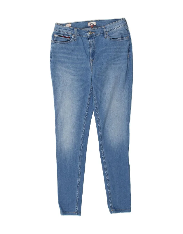 TOMMY HILFIGER Womens Nora Mid Rise Skinny Jeans W33 L29 Blue Cotton Classic Slim Fit Jeans