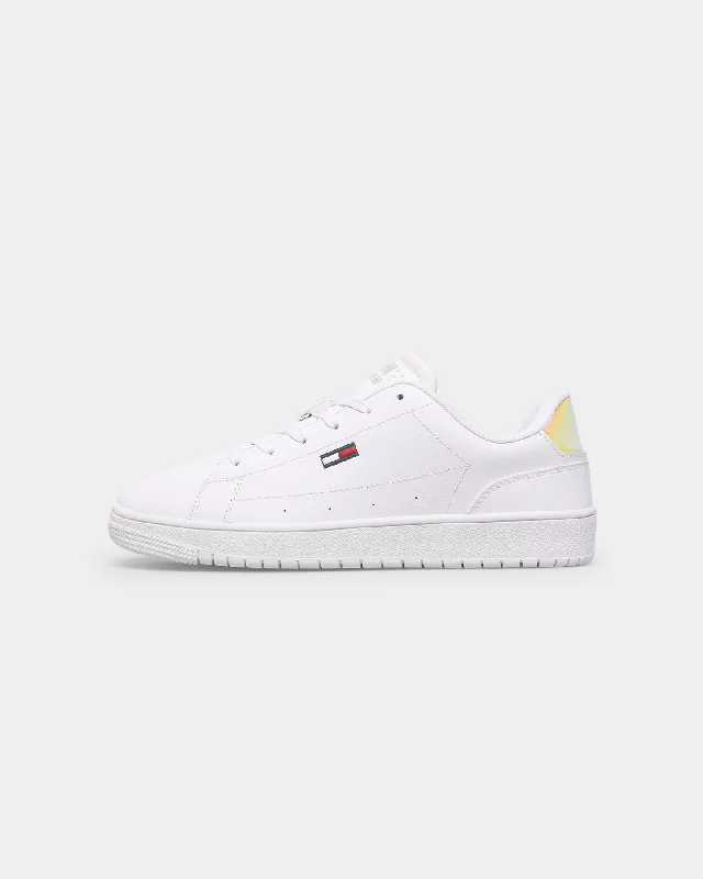 Tommy Jeans Women's Court Cupsole White Fashionable Relaxed Fit Denim