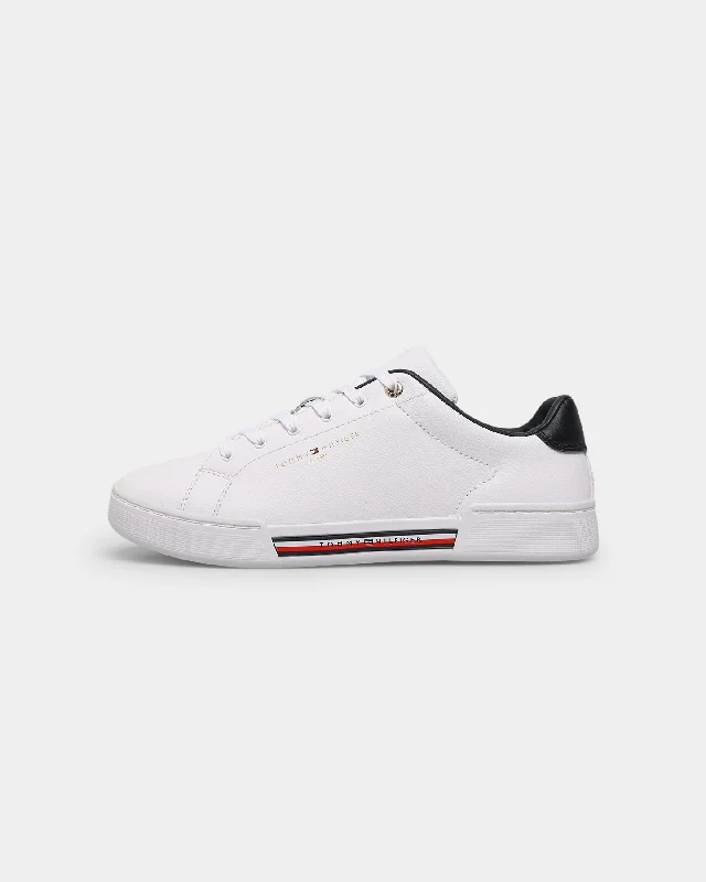 Tommy Jeans Women's TH Stripe Insert Sneaker White Comfortable Faded High-Rise Jeans