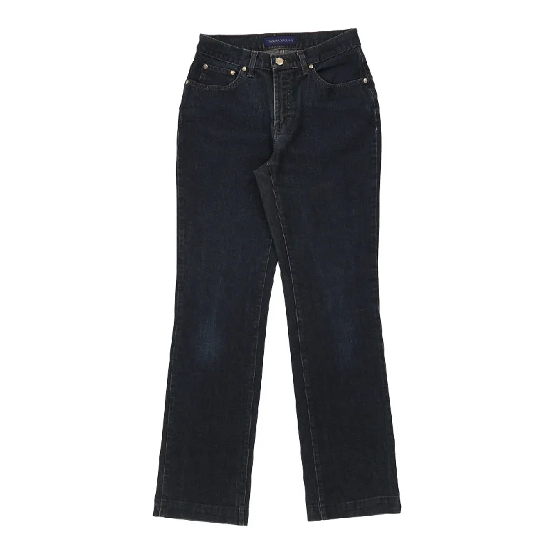 Trussardi Flared Jeans - 27W UK 8 Dark Wash Cotton Blend Classic Blue Denim Jeans