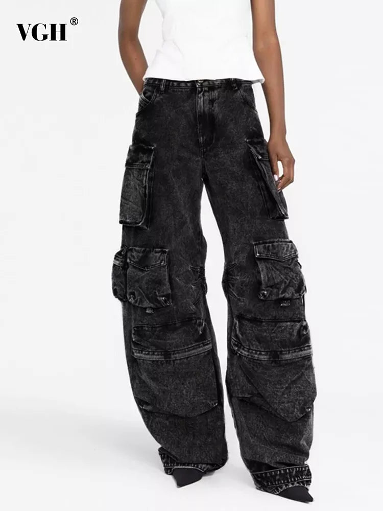 Camouflage Casual Jeans For Women High Waist Patchwork Pockets Solid Minimalist Comfortable Boyfriend Jeans Camouflage Casual Jeans For Women High Waist Patchwork Pockets Solid Minimalist Comfortable Boyfriend Jeans