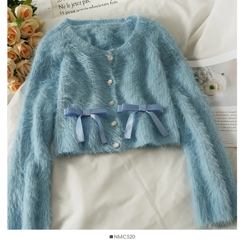 Women's autumn decoration, slim body, short long sleeved sweater 1891 Chenille Brocade Lace Women's autumn decoration, slim body, short long sleeved sweater 1891 Chenille Brocade Lace
