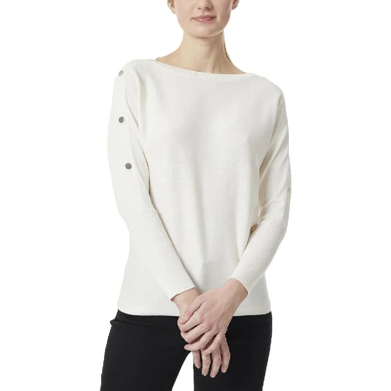 Womens Embellished Crew Neck Pullover Sweater Terry Blend Velvet Blend Canvas Blend