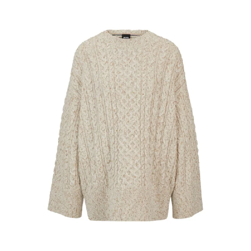 Wool-blend sweater with cable-knit structure Terry Terry Cloth Terry Knit