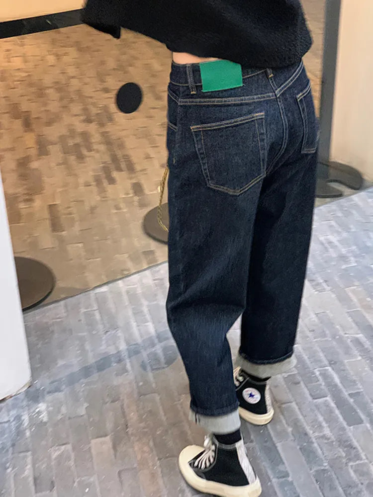 Y2k Big Size Jeans Female Summer Thin Model Straight Daddy Pants Comfortable Dark Wash Jeans Y2k Big Size Jeans Female Summer Thin Model Straight Daddy Pants Comfortable Dark Wash Jeans