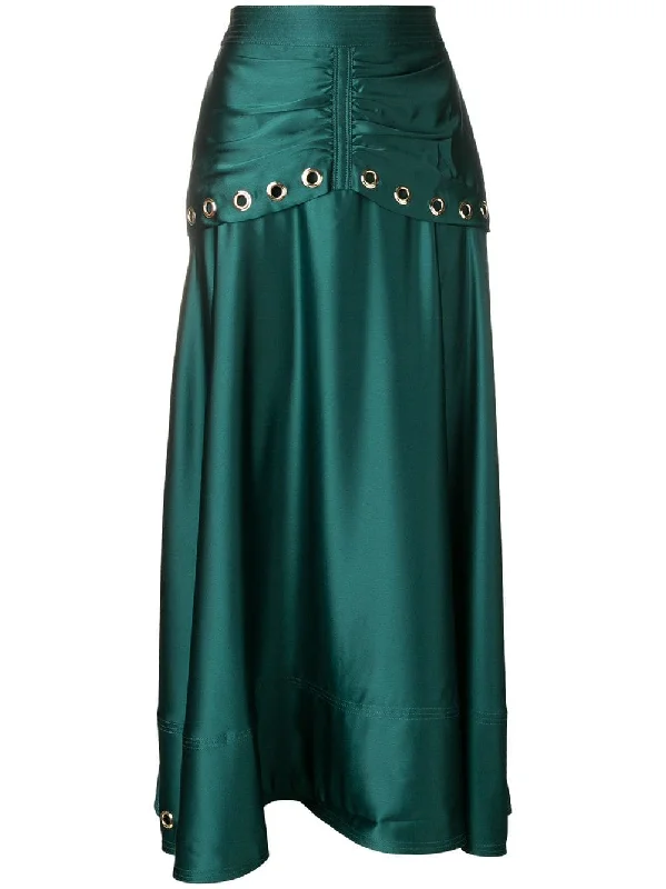 eyelet midi skirt denim skirt classic