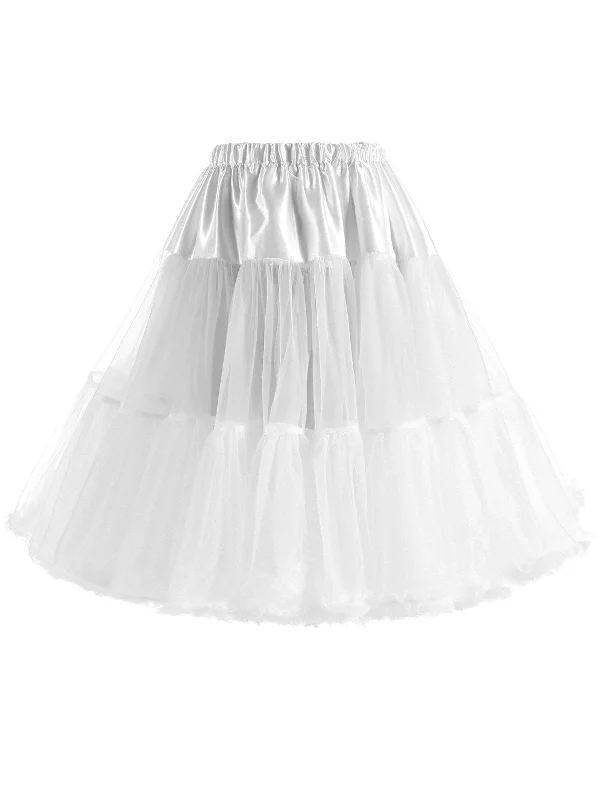 1950s Ruffled Petticoat Underskirt linen skirt natural