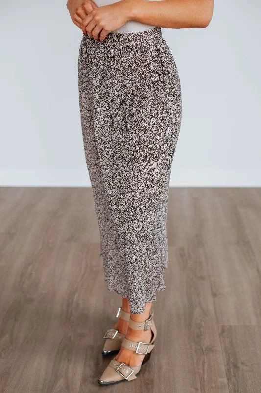 Anika Floral Skirt - Mocha lace skirt elegant