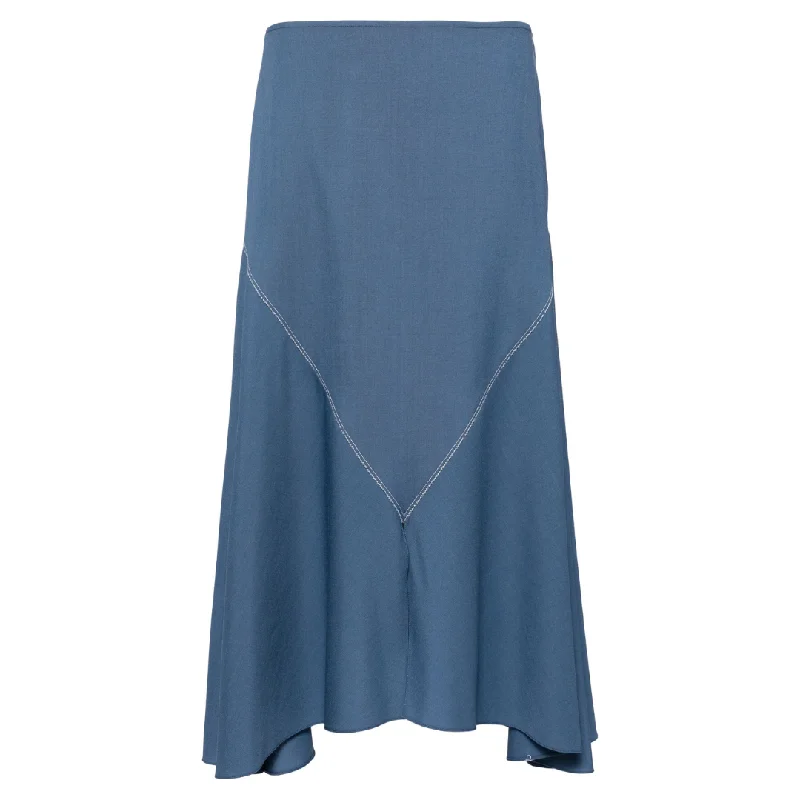ASYMMETRIC MIDI SKIRT floral skirt print