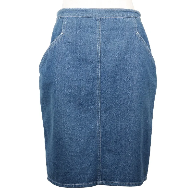 Bally Denim Skirt Blue Women chiffon skirt airy