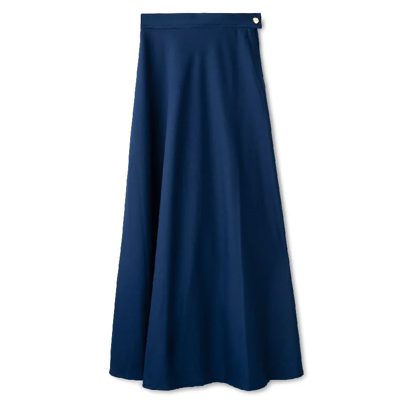 Basic Circle Skirt In: Blue patchwork skirt art