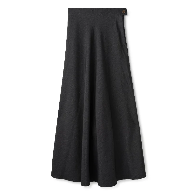Basic Circle Skirt In: Charcoal patchwork skirt art