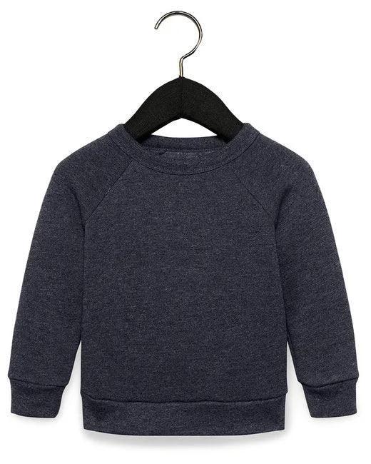 Bella + Canvas Toddler Sponge Fleece Raglan Sweatshirt 3901T Hoodie with Raglan Sleeves Sporty Comfortable