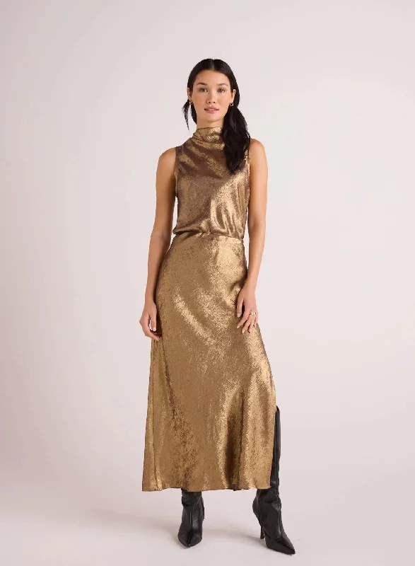 Bella Dahl Side Slit Maxi Skirt denim skirt trendy