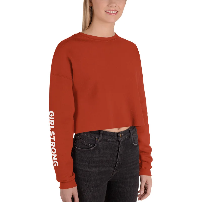 EVERYDAY FLEECE CROPPED SWEATSHIRT BRICK Hoodie with Strings Custom Fit Adjustable