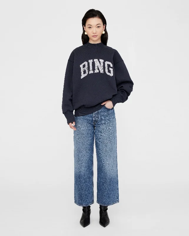 BRADIE SWEATSHIRT BING / NAVY Hoodie with Camouflage Military Edgy