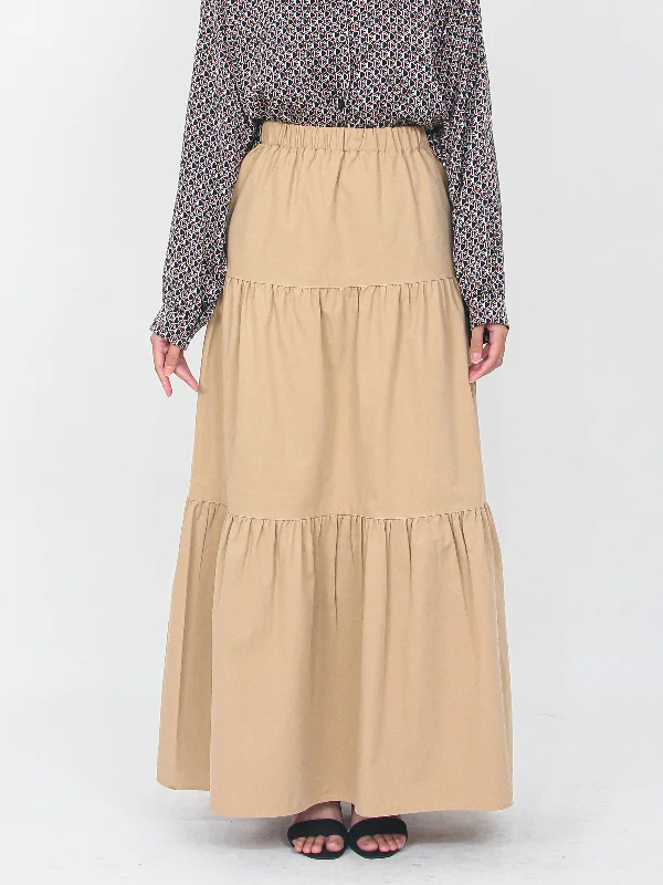 A-LINE RUFFLE COTTON SKIRT BS58 velvet skirt glossy