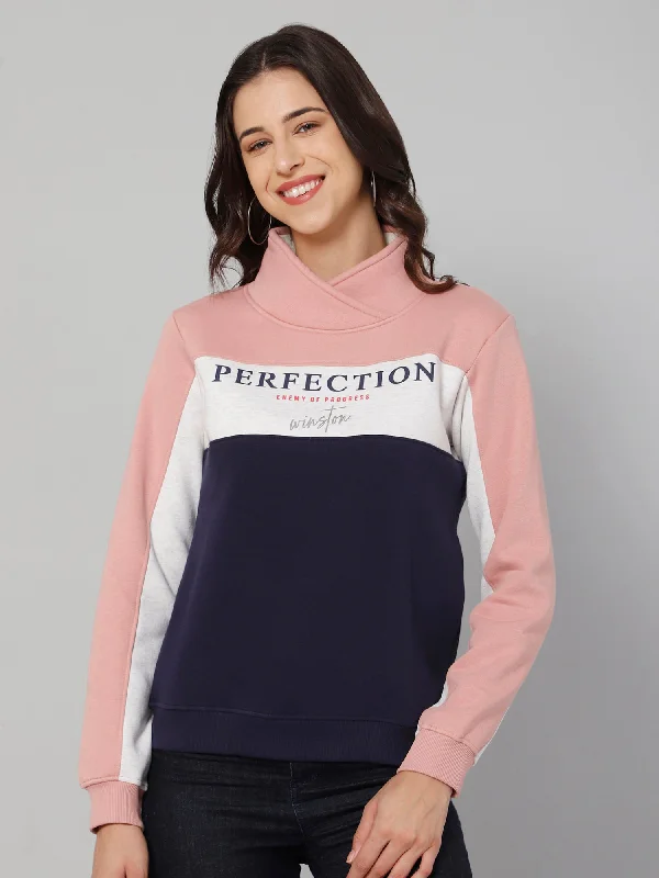Women's Casual Coral Regular Full Sleeve Color block Pullover Sweatshirt Hoodie Sweatshirt Pullover Women's Casual Coral Regular Full Sleeve Color block Pullover Sweatshirt Hoodie Sweatshirt Pullover